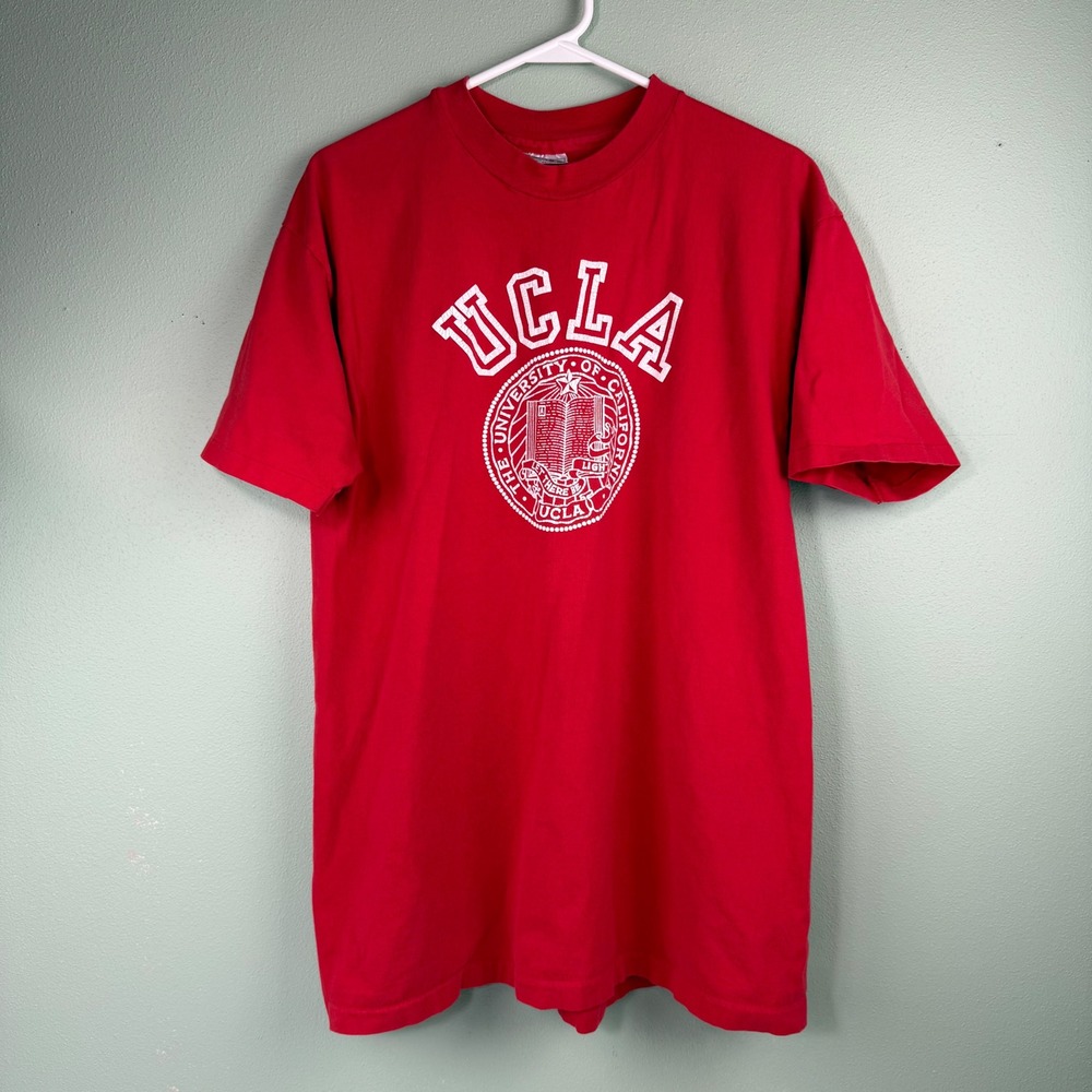 UCLA University California Red Shirt Men XL Vtg Single Stitch Hanes Beefy